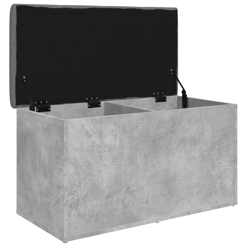 vidaXL Storage Bench Concrete Grey 82x42x45 cm Engineered Wood