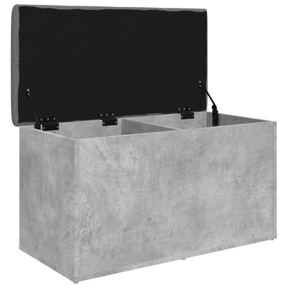 vidaXL Storage Bench Concrete Grey 82x42x45 cm Engineered Wood