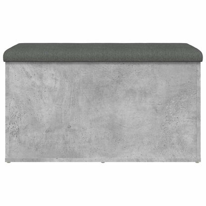 vidaXL Storage Bench Concrete Grey 82x42x45 cm Engineered Wood