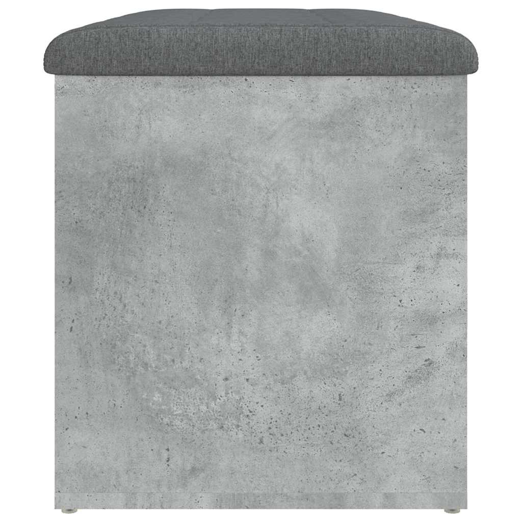 vidaXL Storage Bench Concrete Grey 82x42x45 cm Engineered Wood