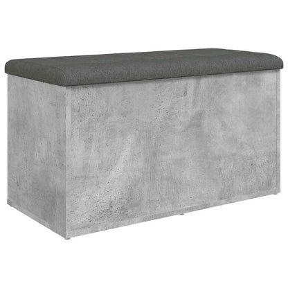 vidaXL Storage Bench Concrete Grey 82x42x45 cm Engineered Wood