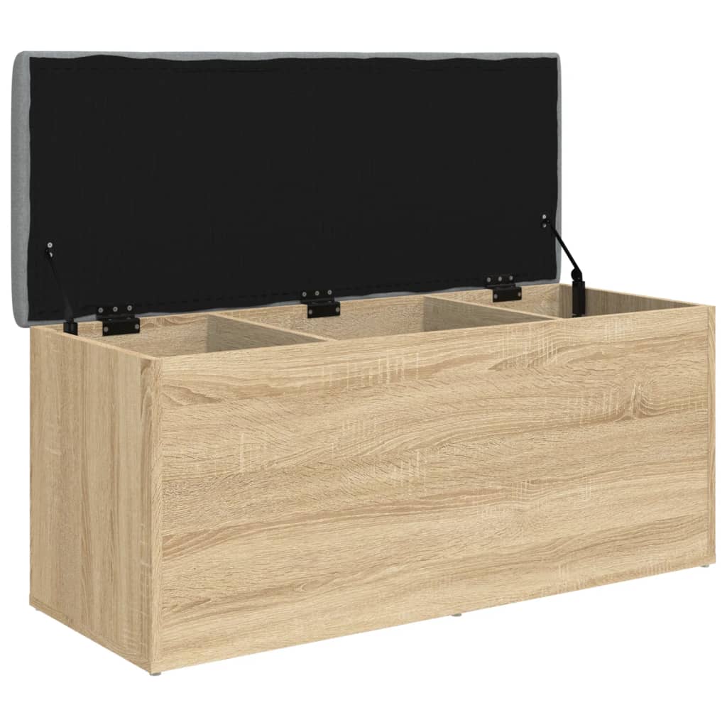 vidaXL Storage Bench Sonoma Oak 102x42x45 cm Engineered Wood