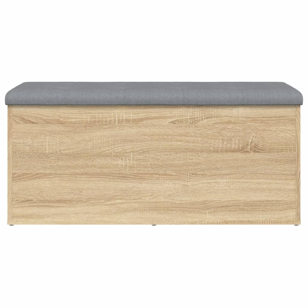 vidaXL Storage Bench Sonoma Oak 102x42x45 cm Engineered Wood