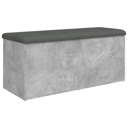 vidaXL Storage Bench Concrete Grey 102x42x45 cm Engineered Wood