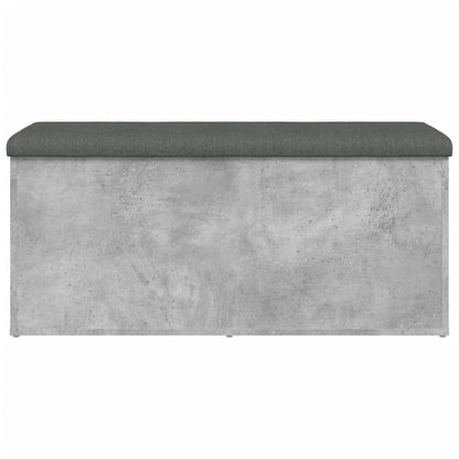 vidaXL Storage Bench Concrete Grey 102x42x45 cm Engineered Wood