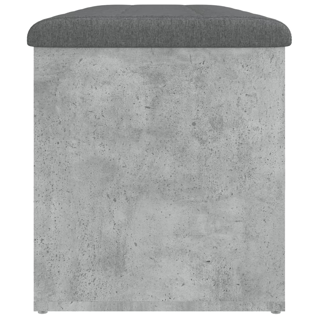vidaXL Storage Bench Concrete Grey 102x42x45 cm Engineered Wood
