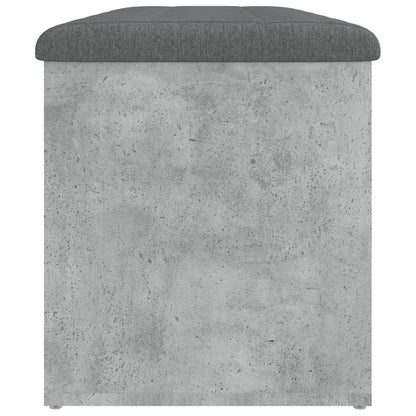 vidaXL Storage Bench Concrete Grey 102x42x45 cm Engineered Wood