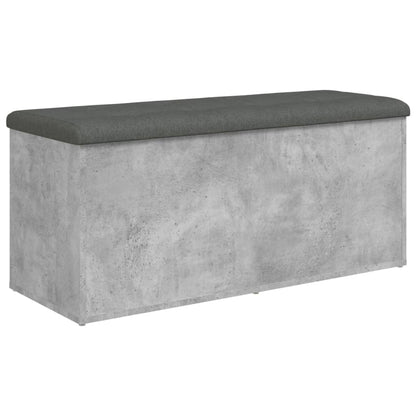 vidaXL Storage Bench Concrete Grey 102x42x45 cm Engineered Wood