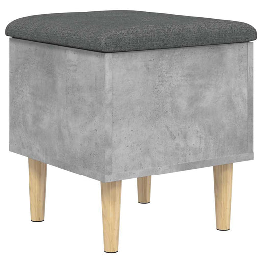 vidaXL Storage Bench Concrete Grey 42x42x46 cm Engineered Wood