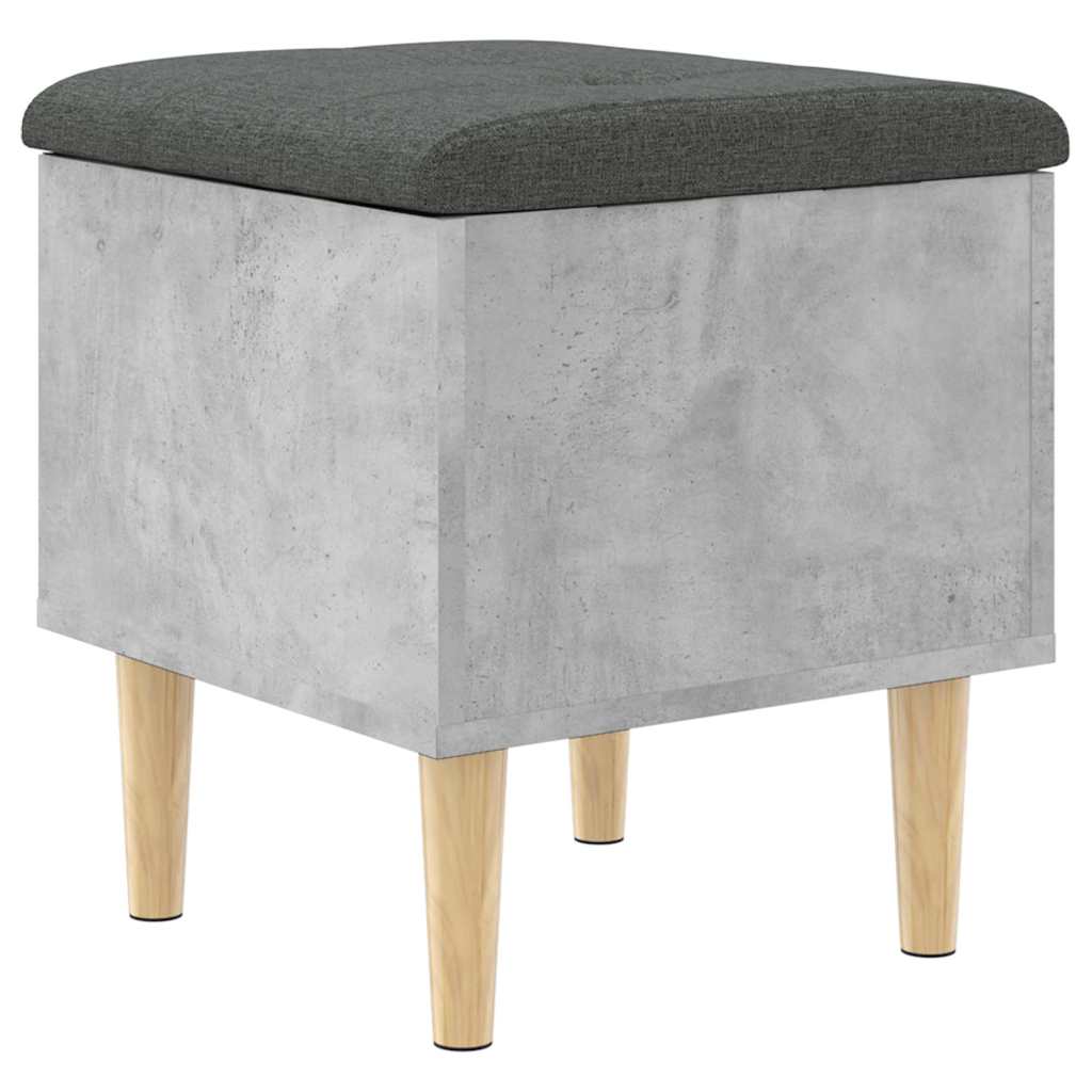 vidaXL Storage Bench Concrete Grey 42x42x46 cm Engineered Wood