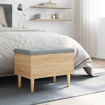 vidaXL Storage Bench Sonoma Oak 62x42x46 cm Engineered Wood