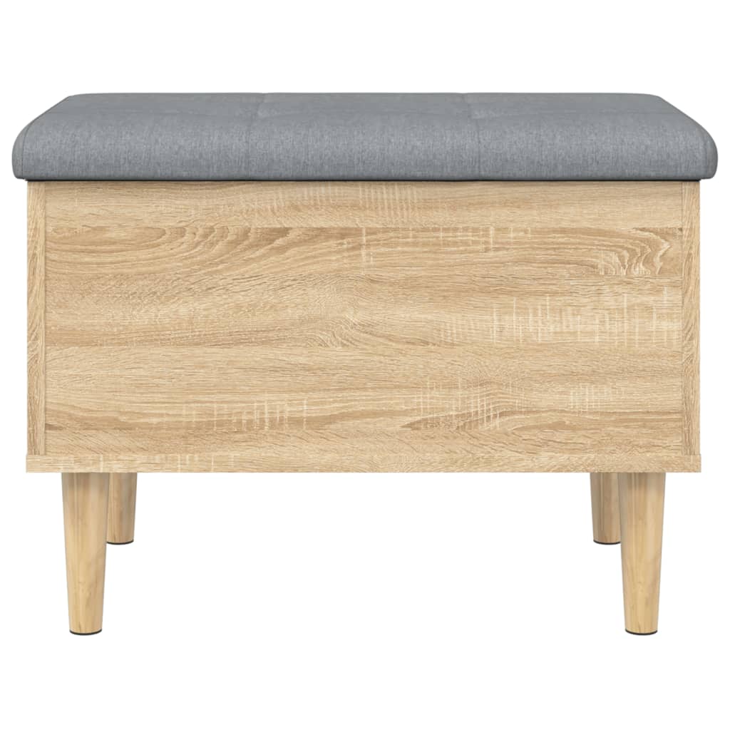 vidaXL Storage Bench Sonoma Oak 62x42x46 cm Engineered Wood