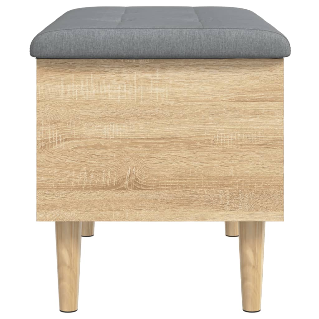 vidaXL Storage Bench Sonoma Oak 62x42x46 cm Engineered Wood