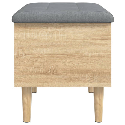 vidaXL Storage Bench Sonoma Oak 62x42x46 cm Engineered Wood