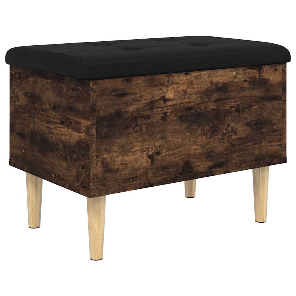 vidaXL Storage Bench Smoked Oak 62x42x46 cm Engineered Wood