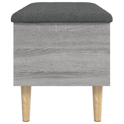 vidaXL Storage Bench Grey Sonoma 82x42x46 cm Engineered Wood