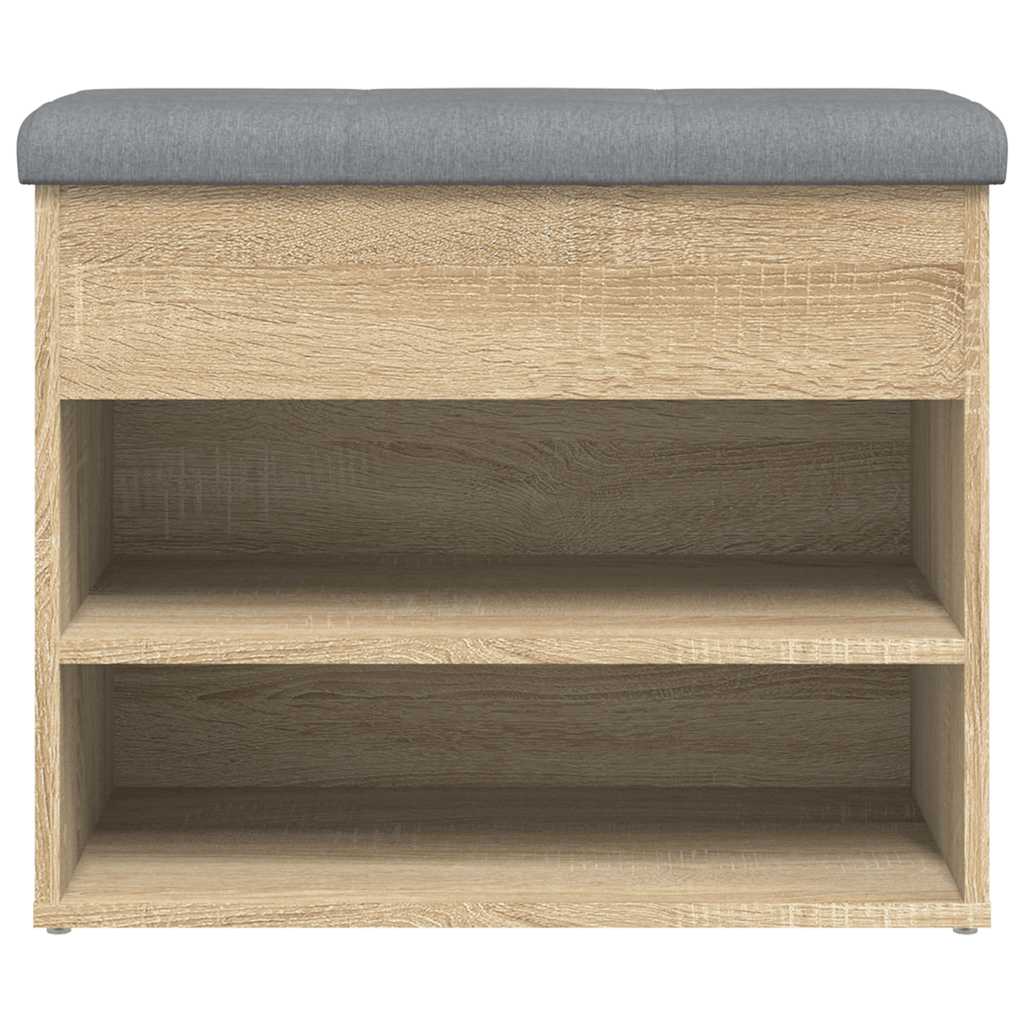 vidaXL Shoe Bench Sonoma Oak 62x32x50 cm Engineered Wood