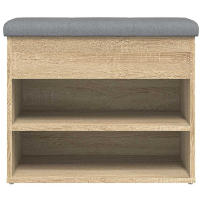 vidaXL Shoe Bench Sonoma Oak 62x32x50 cm Engineered Wood