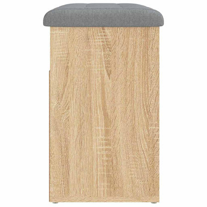 vidaXL Shoe Bench Sonoma Oak 62x32x50 cm Engineered Wood