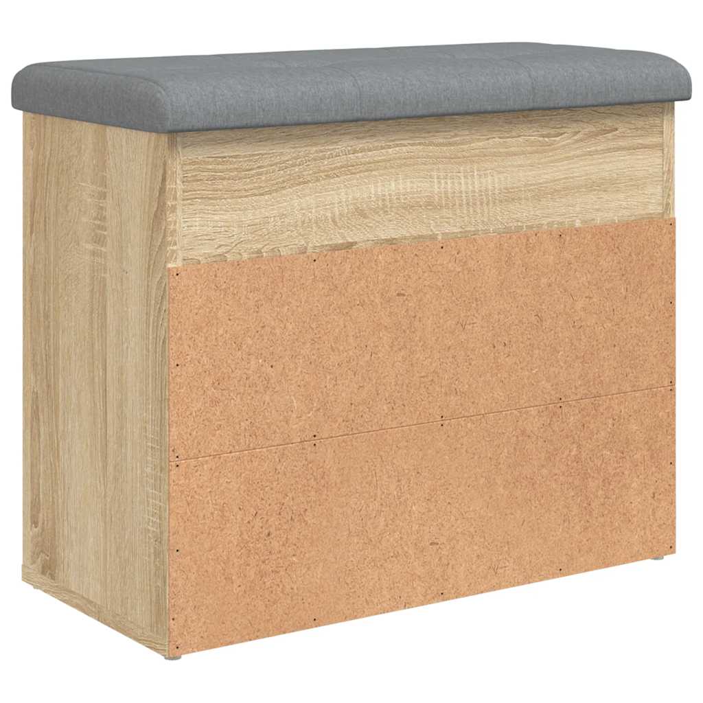 vidaXL Shoe Bench Sonoma Oak 62x32x50 cm Engineered Wood