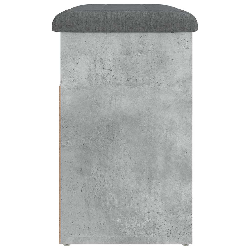 vidaXL Shoe Bench Concrete Grey 62x32x50 cm Engineered Wood