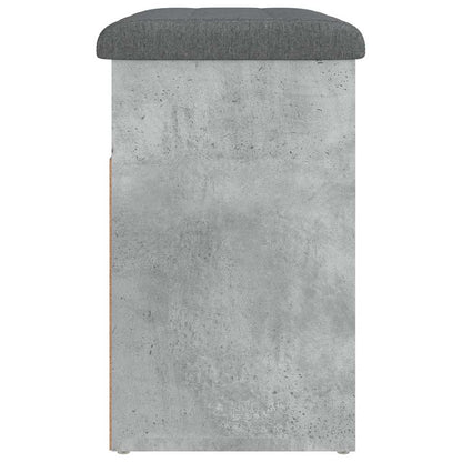 vidaXL Shoe Bench Concrete Grey 62x32x50 cm Engineered Wood