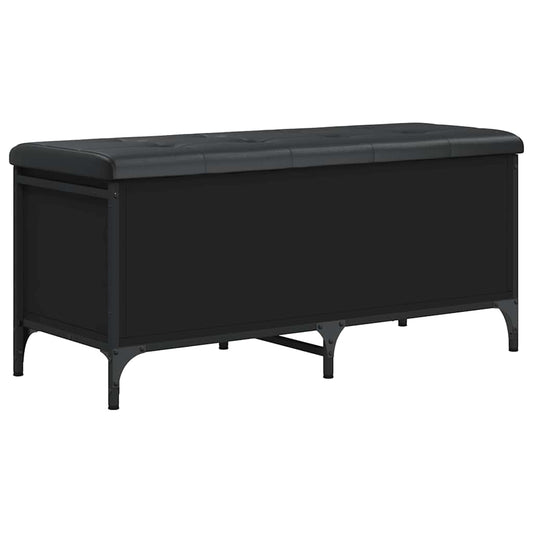 vidaXL Storage Bench Black 102x42x45 cm Engineered Wood