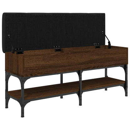 vidaXL Shoe Bench Brown Oak 102x32x45 cm Engineered Wood