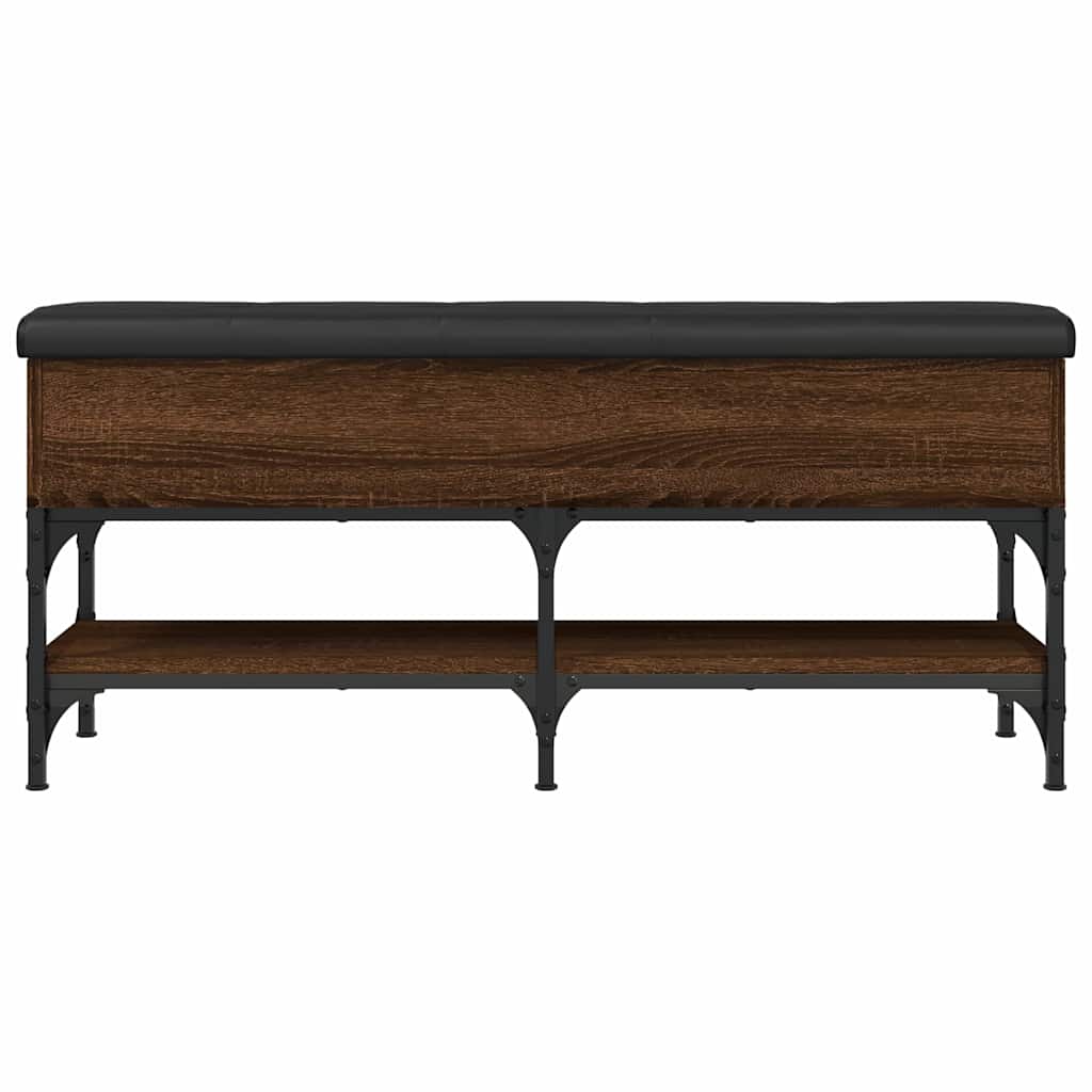 vidaXL Shoe Bench Brown Oak 102x32x45 cm Engineered Wood