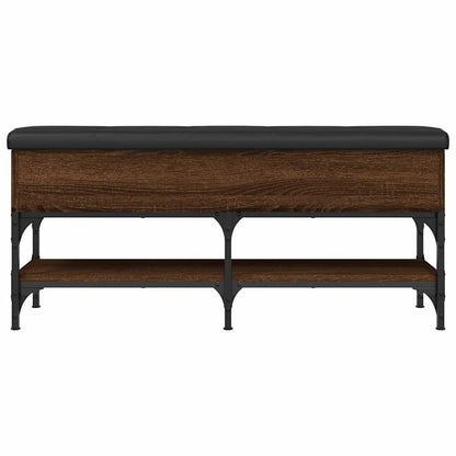 vidaXL Shoe Bench Brown Oak 102x32x45 cm Engineered Wood