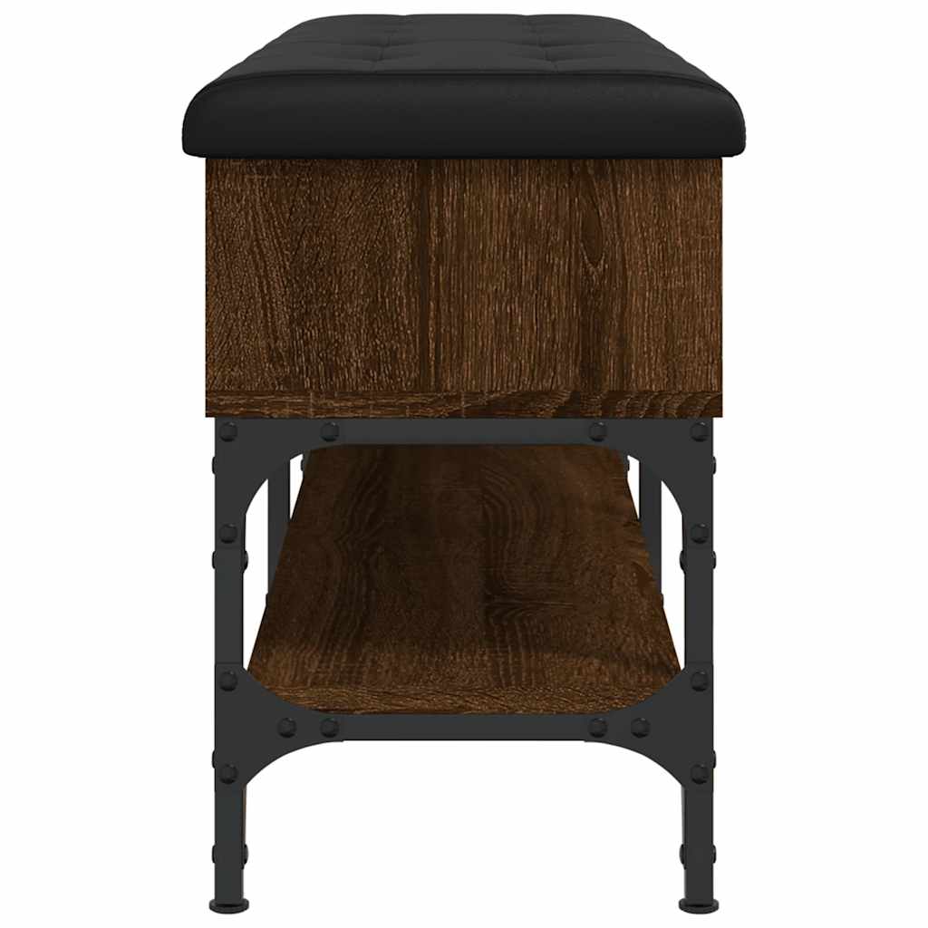 vidaXL Shoe Bench Brown Oak 102x32x45 cm Engineered Wood