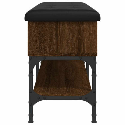 vidaXL Shoe Bench Brown Oak 102x32x45 cm Engineered Wood