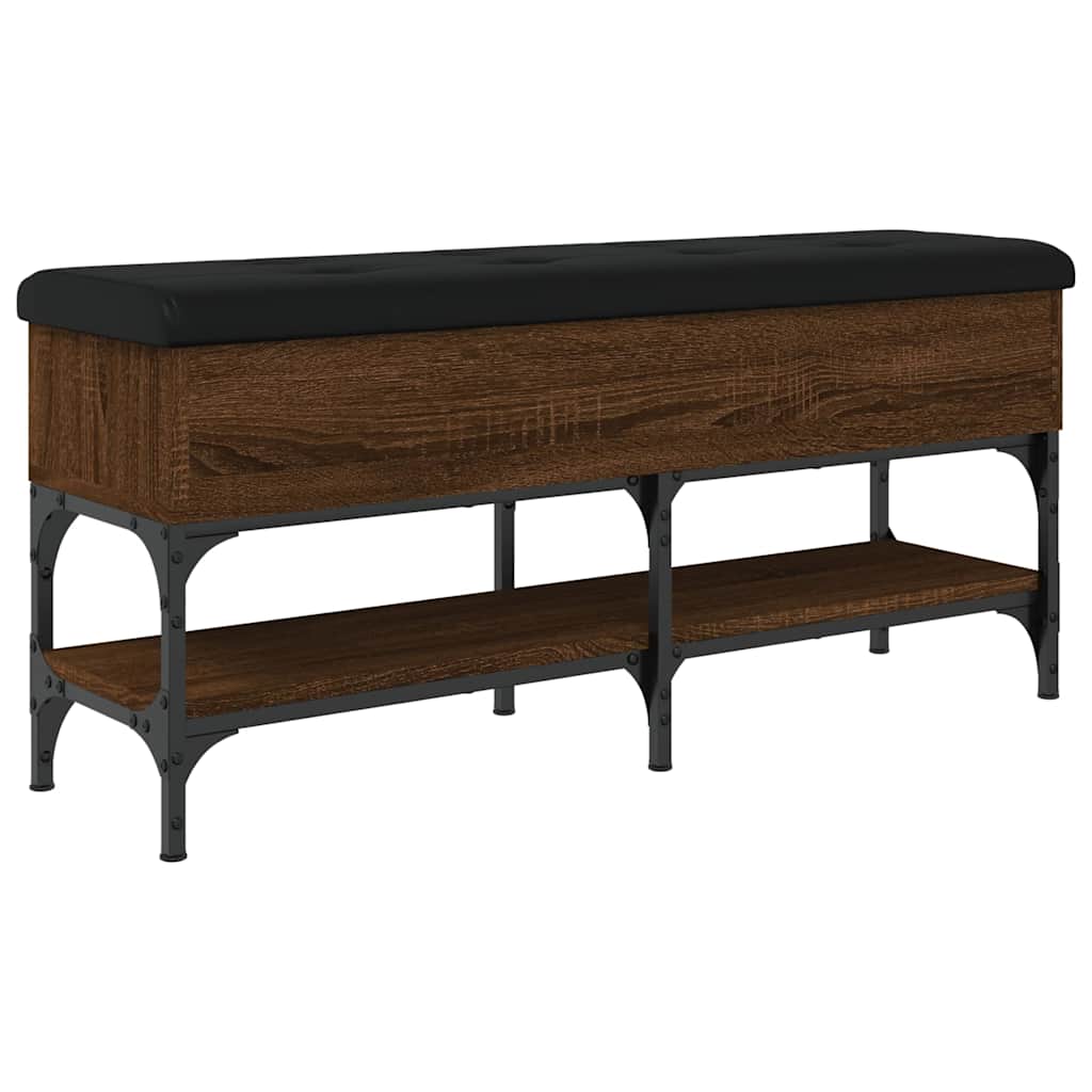 vidaXL Shoe Bench Brown Oak 102x32x45 cm Engineered Wood