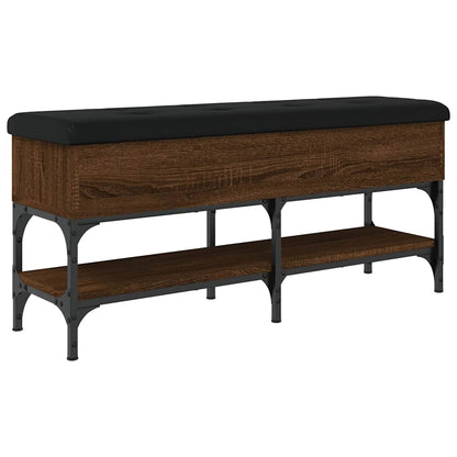 vidaXL Shoe Bench Brown Oak 102x32x45 cm Engineered Wood