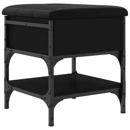 vidaXL Shoe Bench Black 42x42x45 cm Engineered Wood
