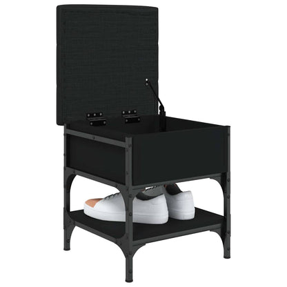 vidaXL Shoe Bench Black 42x42x45 cm Engineered Wood