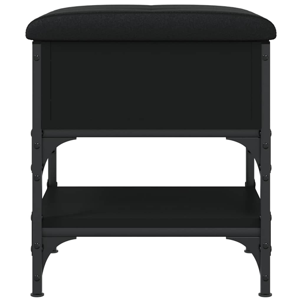 vidaXL Shoe Bench Black 42x42x45 cm Engineered Wood