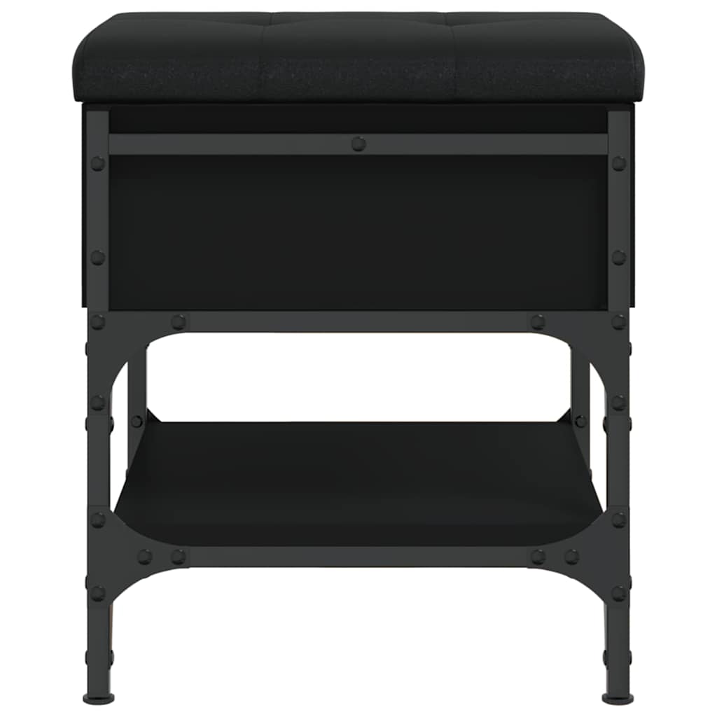 vidaXL Shoe Bench Black 42x42x45 cm Engineered Wood