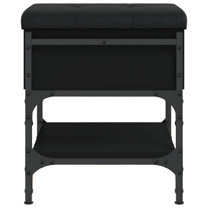 vidaXL Shoe Bench Black 42x42x45 cm Engineered Wood