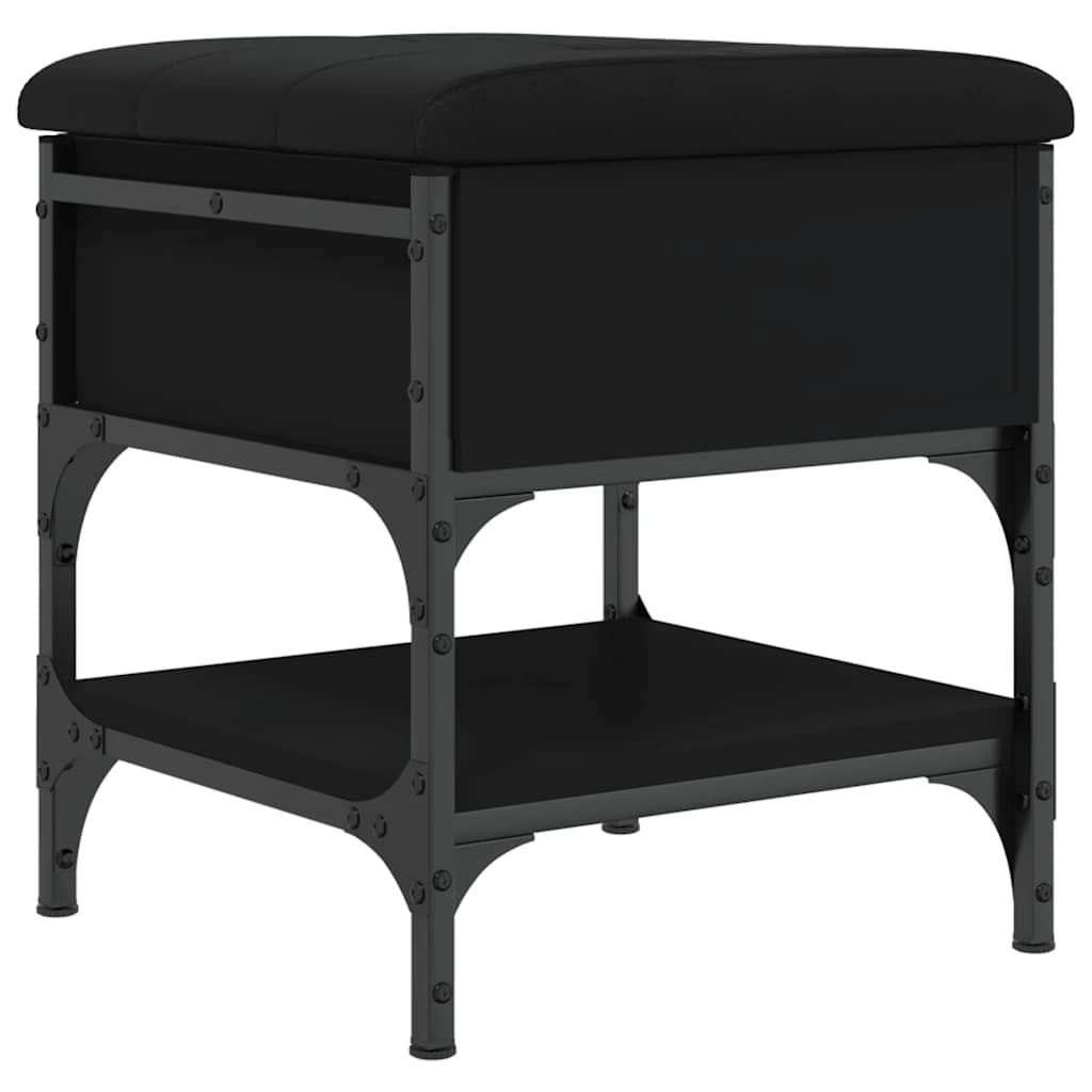 vidaXL Shoe Bench Black 42x42x45 cm Engineered Wood