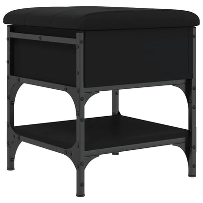 vidaXL Shoe Bench Black 42x42x45 cm Engineered Wood