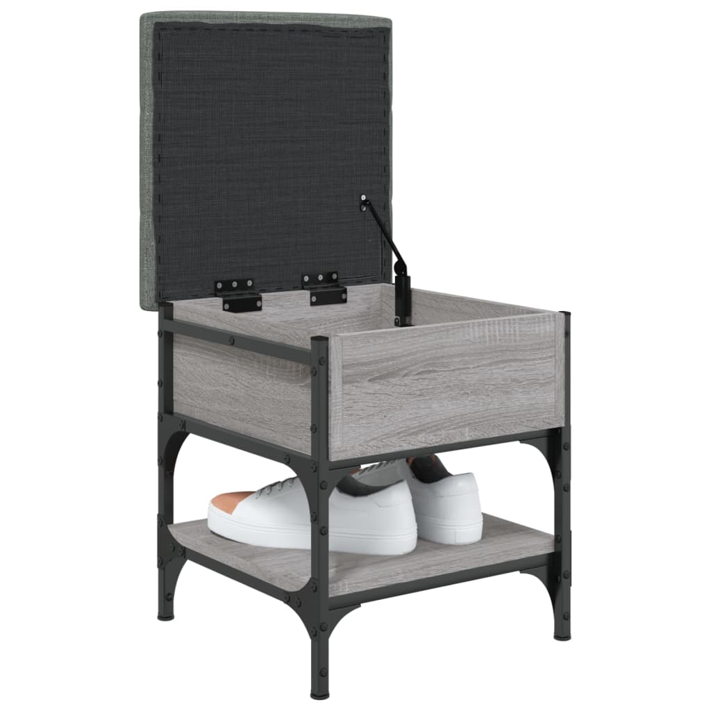 vidaXL Shoe Bench Grey Sonoma 42x42x45 cm Engineered Wood