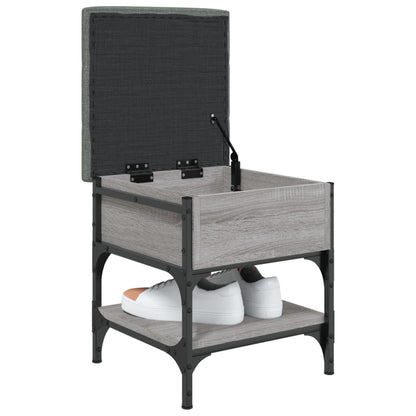 vidaXL Shoe Bench Grey Sonoma 42x42x45 cm Engineered Wood