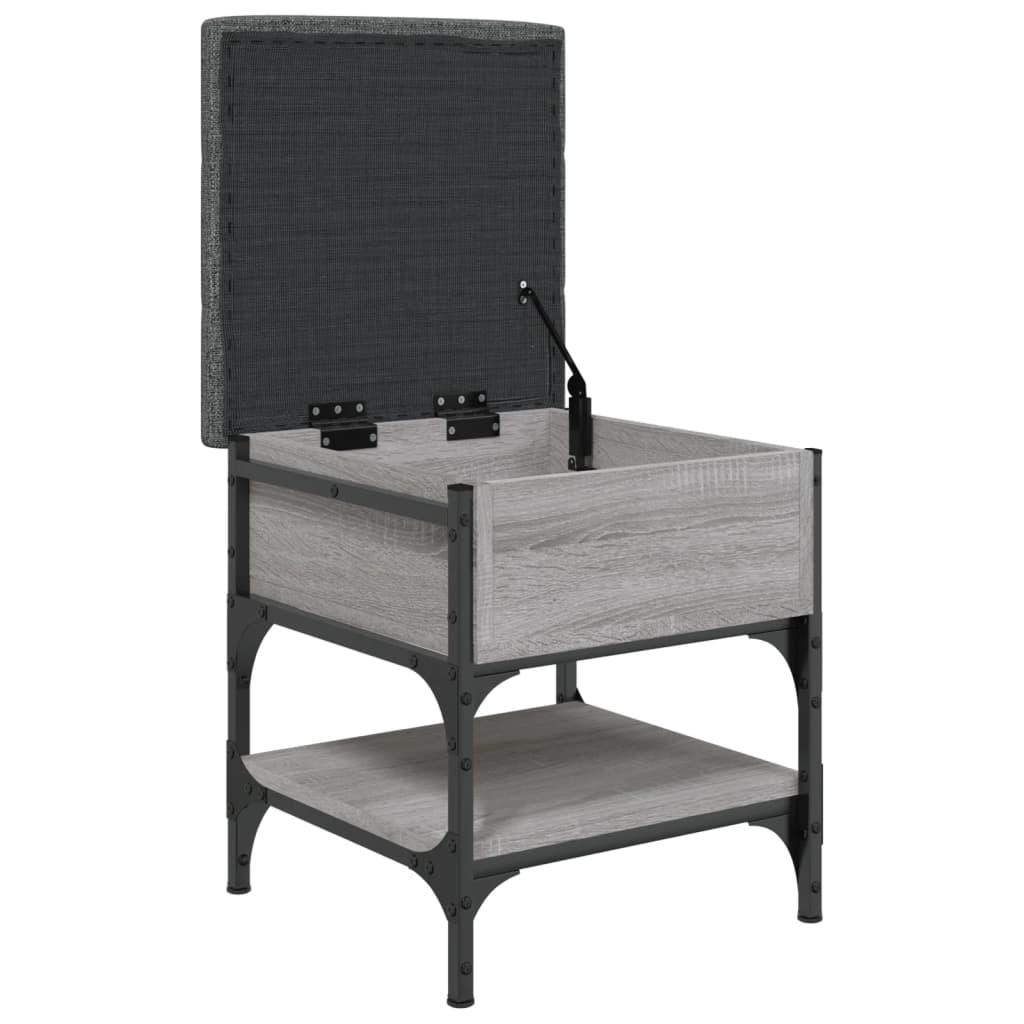 vidaXL Shoe Bench Grey Sonoma 42x42x45 cm Engineered Wood