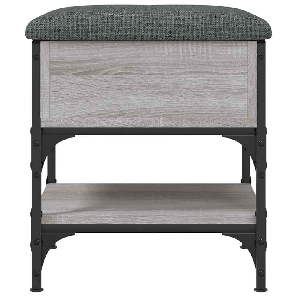 vidaXL Shoe Bench Grey Sonoma 42x42x45 cm Engineered Wood