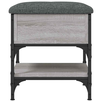 vidaXL Shoe Bench Grey Sonoma 42x42x45 cm Engineered Wood