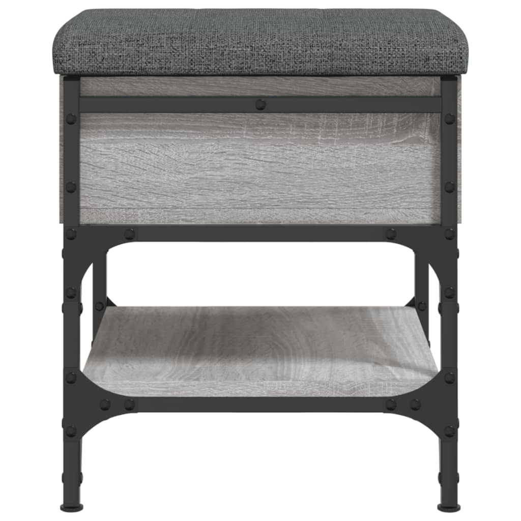 vidaXL Shoe Bench Grey Sonoma 42x42x45 cm Engineered Wood
