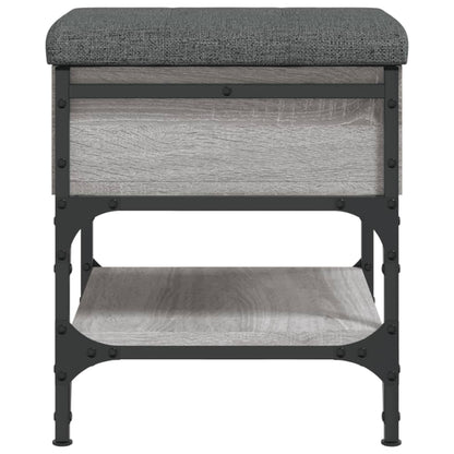 vidaXL Shoe Bench Grey Sonoma 42x42x45 cm Engineered Wood