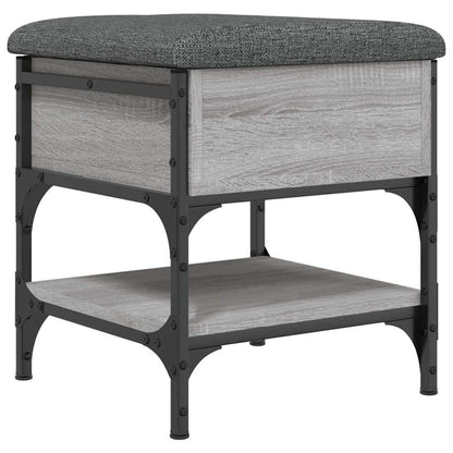 vidaXL Shoe Bench Grey Sonoma 42x42x45 cm Engineered Wood