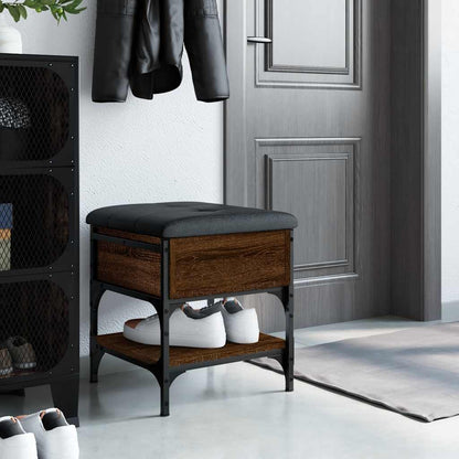 vidaXL Shoe Bench Brown Oak 42x42x45 cm Engineered Wood